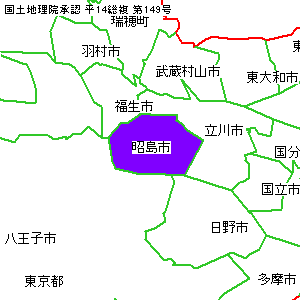 昭島市の位置