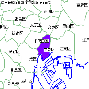 東京都中央区の位置地図