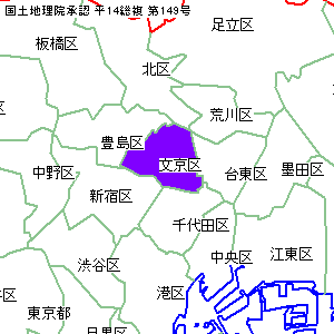 文京区の位置地図