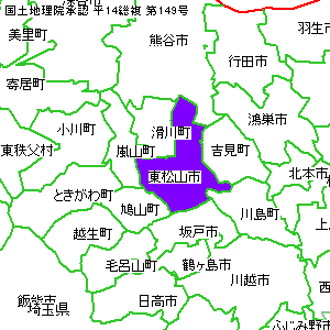 東松山市の位置