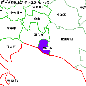 狛江市の位置