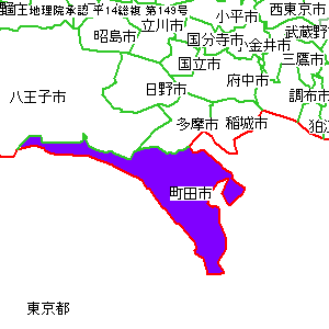 町田市の位置