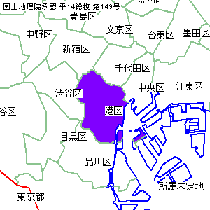 港区の位置地図