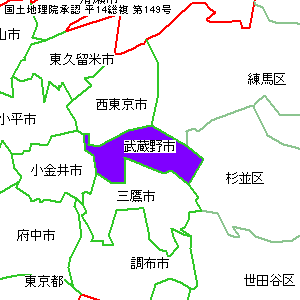 武蔵野市の位置